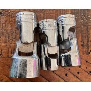 Snap-On Tools Lot of 3 Swivel Sockets 3/8" Drive FS22/FS14A/FS16A USA